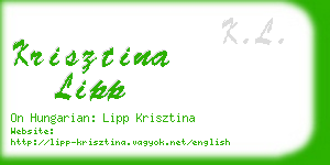 krisztina lipp business card